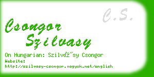 csongor szilvasy business card